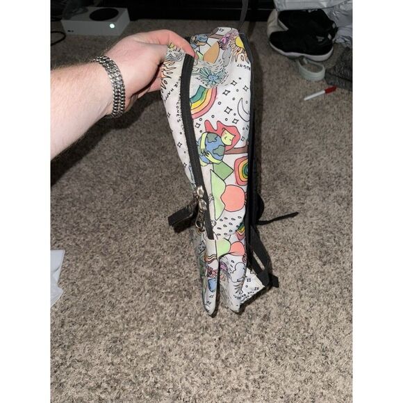 JanSport Cross Town Backpack DIY Color Me Custom Rainbow White‎ GREAT CONDITION - Picture 2 of 6